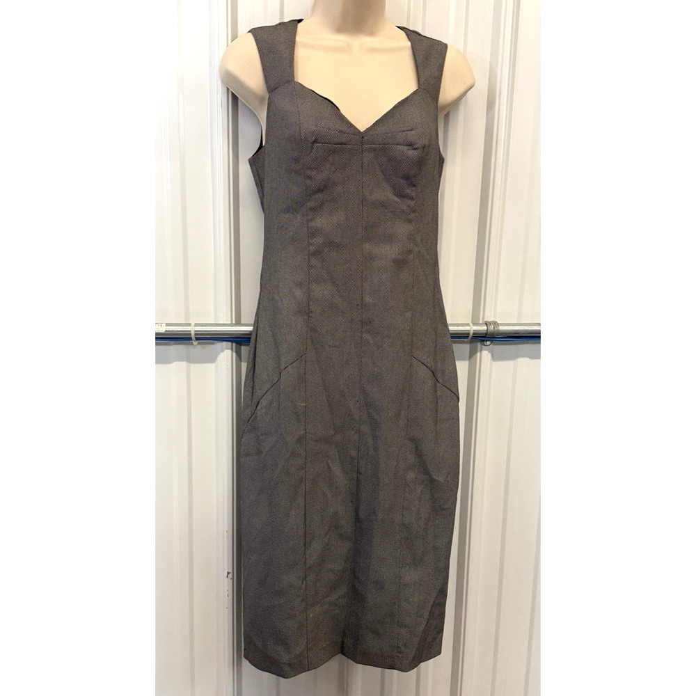 VTG Express Design Studio Women's Sz 4 Dress V-Neck Form‎ Fitting, Professional